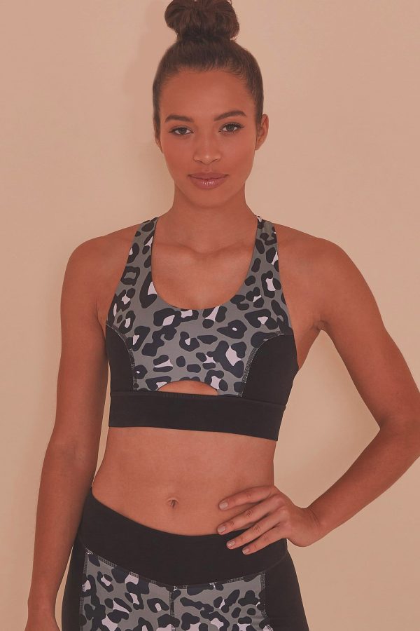 Cross Back Bra Leopard Online now