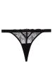 Pippa Black Deco Embroidered Caged Thong Cheap