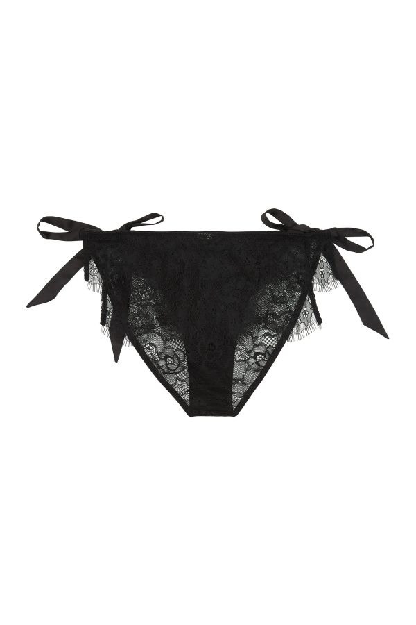 Peek & Beau Bryn Black Lace frill brief Cheap