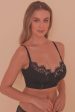 Bernadette Black Longline Corset Front DD E-G Bra Hot on Sale