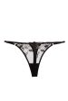 Aria Black and Gold Lace Strap Thong on Sale