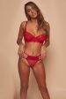 WW x Charlotte McKinney Cara Red Lace Overlay Bra B - G Online Hot Sale