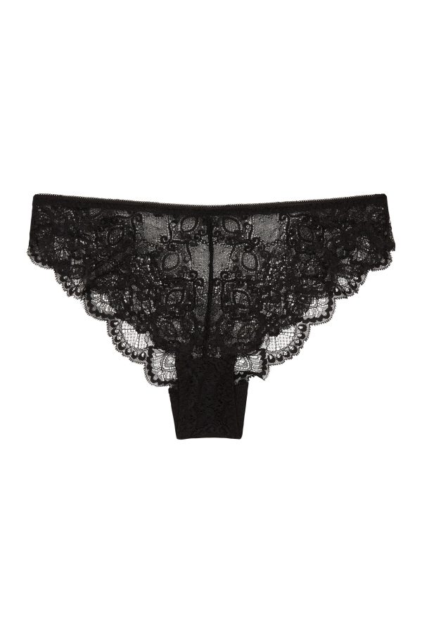 Wolf & Whistle Ariana Lace Brief Black For Discount