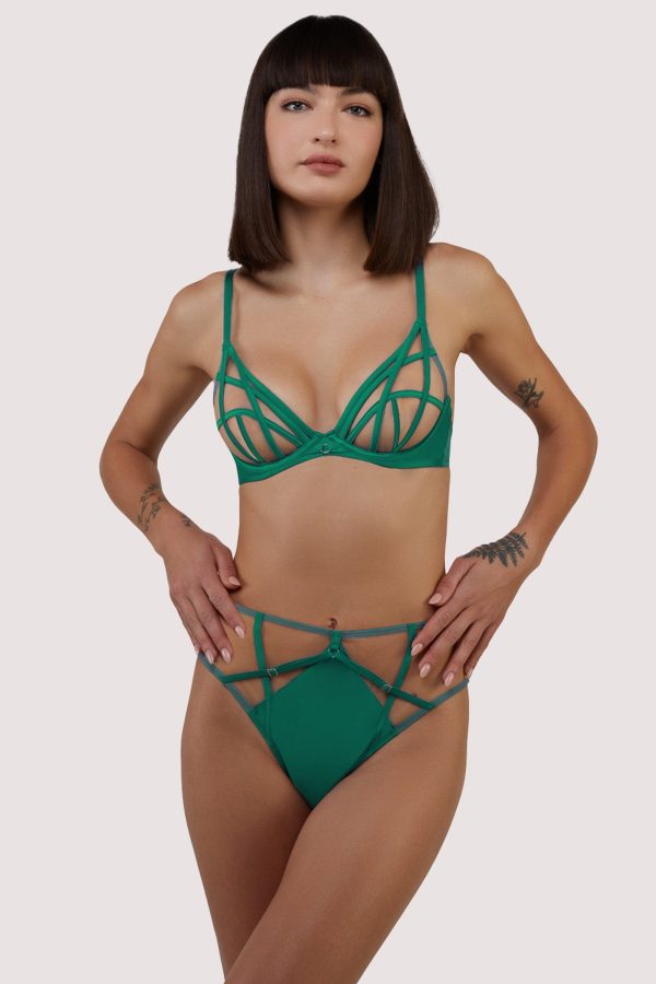 Ramona Green Mesh High Waisted Brief Supply