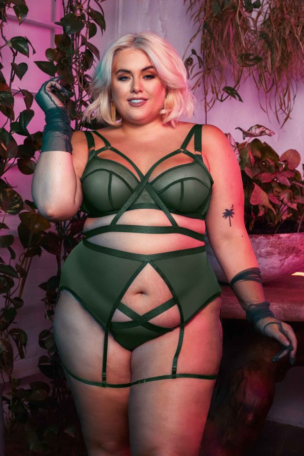 Regent Green Mesh Cross Over Brazillian Hot on Sale