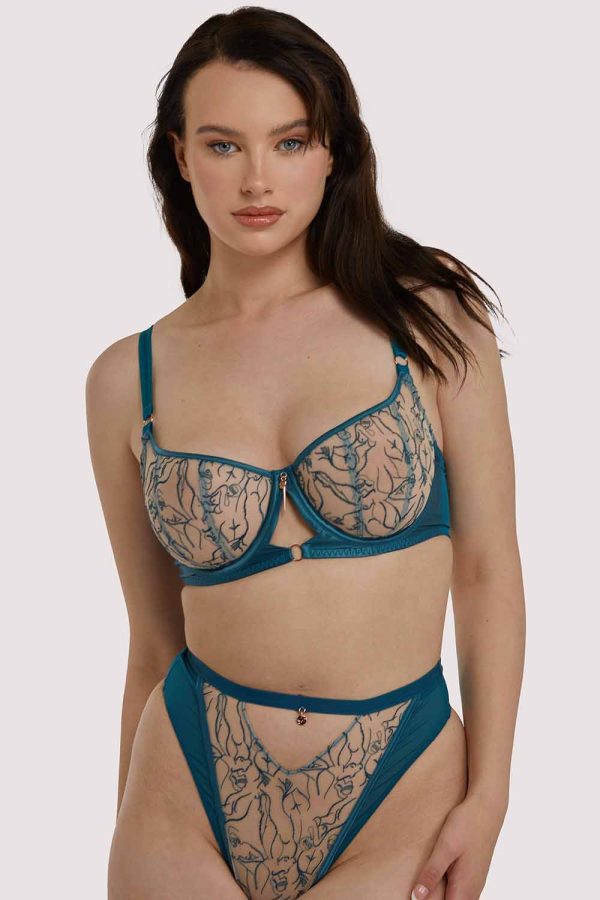 Sex Education Balcony Bra Teal Sale