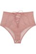 Peek & Beau Quinn Pink leatherette and lace HW brief Online Hot Sale