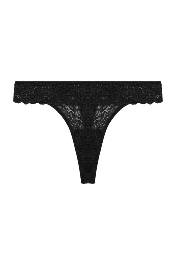 Ariana Black Lace Thong Discount