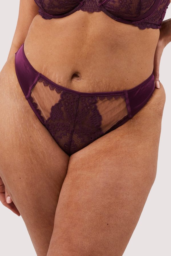 Astrid Merlot Lace And Trim Brief Online