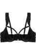 Ava Black Curve Strappy Ring Detail 1 4 cup bra Online Hot Sale