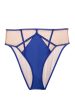 Ramona Cobalt Blue Strap Detail Illusion Mesh High Waisted Brief Online