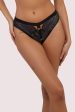 Tabitha Black Wet-Look Lace High Waist Brief Sale