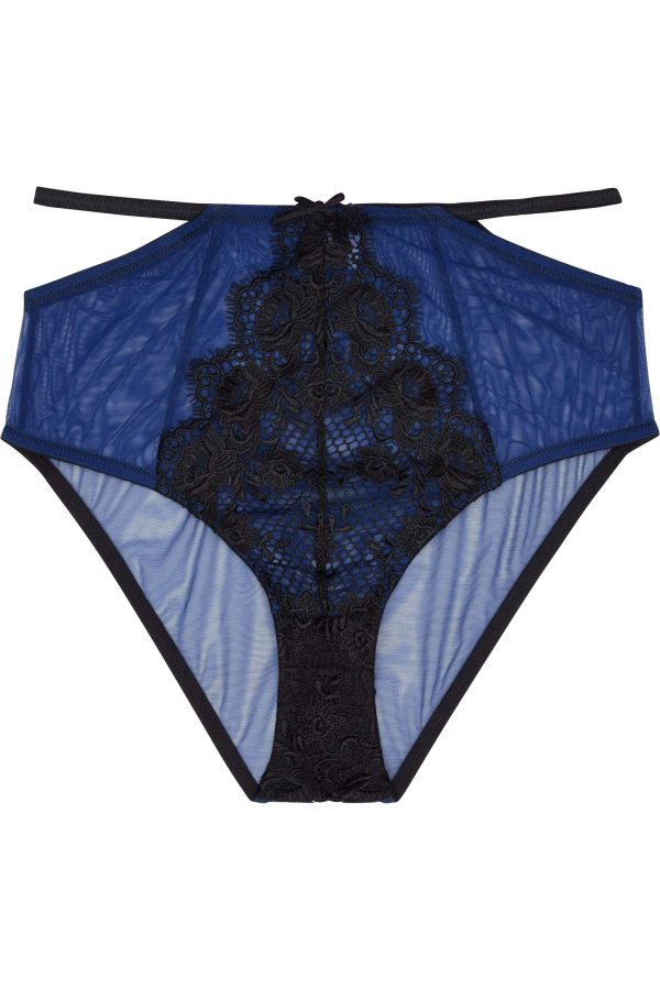 Tabitha Blue Embroidery Curve HW Brief Online Hot Sale