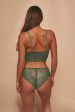 Wolf & Whistle Ariana Lace Brief Green Discount