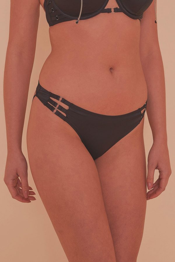 Ava Black Strappy Brief Fashion