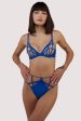 Ramona Cobalt Blue Strap Detail Illusion Mesh High Waisted Brief Online