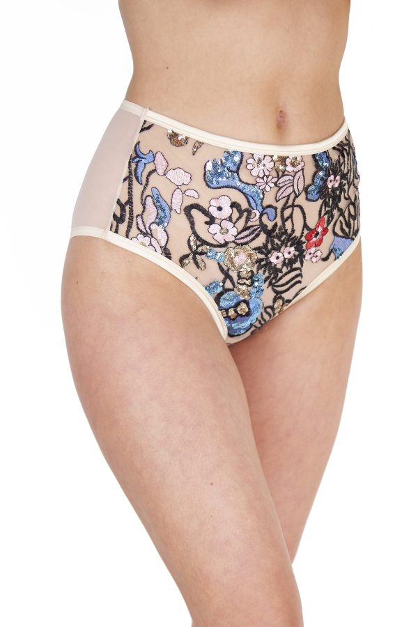 Eleanor Embroidery High Waist brief For Discount