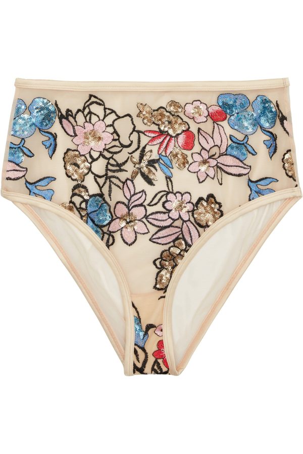 Eleanor Embroidery High Waist brief For Discount