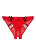 Arlene Curve Red Satin Black Lace Ouvert Brief Online Sale