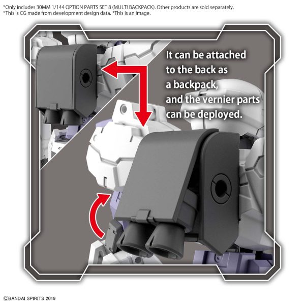 30MM 1 144 OPTION PARTS SET 8 (MULTI BACKPACK) Supply