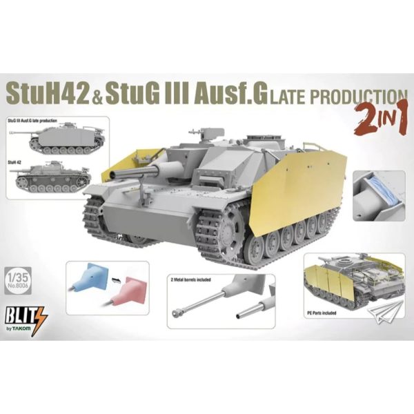 Takom 1 35 StuH 42 and StuG III Ausf.G Early Production 2 in 1 Plastic Model Kit [8009] Discount