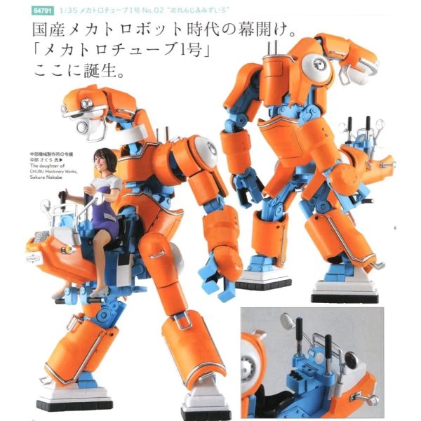 1 35  MechatroCHUBU 01 No.02   ORANGE and SKY BLUE  Two kits in the box on Sale