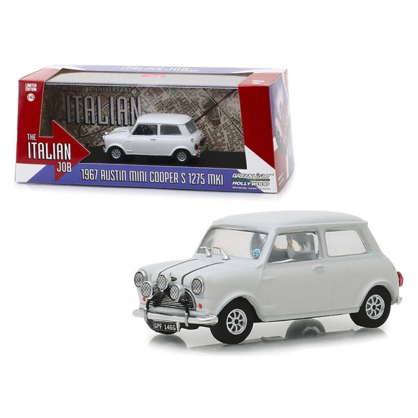 143 The Italian Job 1969 1967 Austin  Mini Cooper S 1275 MKI White w  Black Stripes For Discount