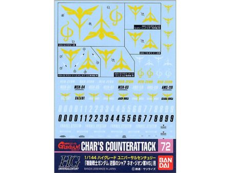 GUNDAM DECAL 72 CHARS COUNTERATTACK ZEON Discount