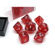 Translucent Red White 7Die Set Discount