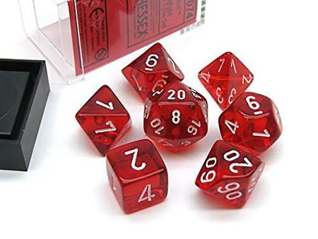 Translucent Red White 7Die Set Discount