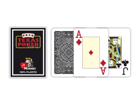 Texas Holdem 100% Plastic Poker Cards Black Online now