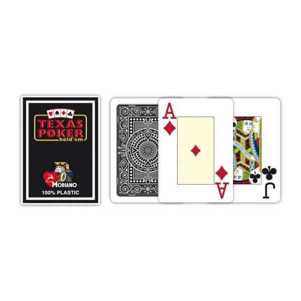 Texas Holdem 100% Plastic Poker Cards Black Online now