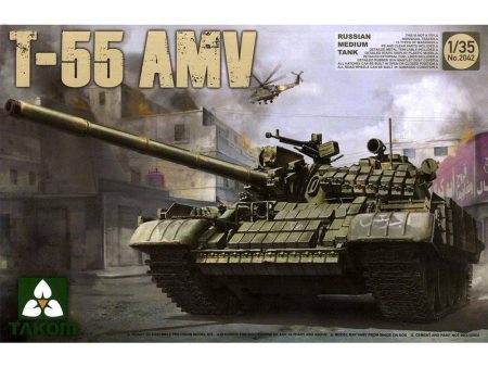 2042 1 35 Russian Medium Tank T55 AMV Plastic Model Kit Online Hot Sale