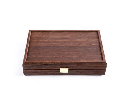 Dominoes 52x27x1cm in Dark Brown  wooden case 24x17cm Supply