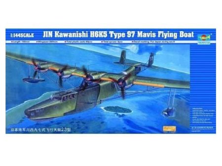 01322 1 144 JPN 97 Flying Boat H6K5 23 Plastic Model Kit Cheap