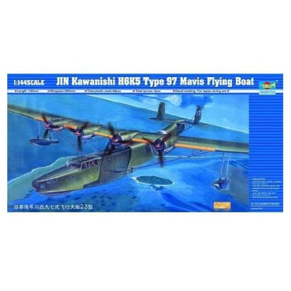 01322 1 144 JPN 97 Flying Boat H6K5 23 Plastic Model Kit Cheap