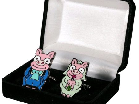 The Simpsons  Pig Bride and Groom Cufflinks Discount