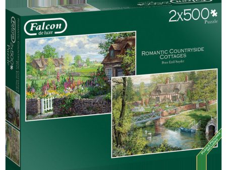 2 x 500pc Romantic Countryside Cottages Cheap