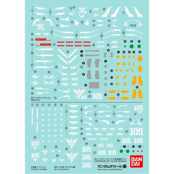 GUNDAM DECAL 115 RG 1 144 SINANJU Online