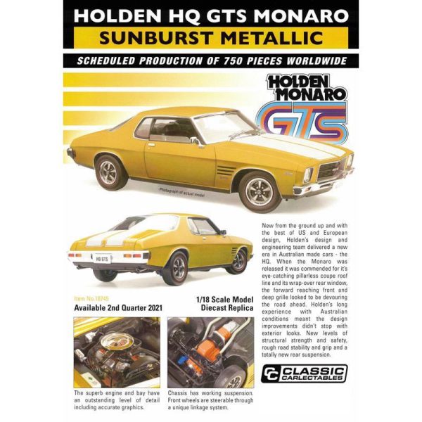 1 18 Holden HQ GTS Monaro Coupe i Sunburst Metallic Online Sale