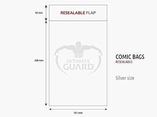 Ultimate Guard Comic Bags Resealable Silver Size 100 Sale