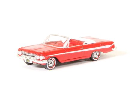 1 87 Chevrolet Impala 1961 Convertible Roman Red White For Cheap