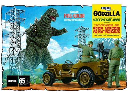 882 1 25 Godzilla Army Jeep Plastic Model Kit For Discount