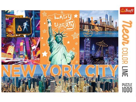 1000pc Neon Colour Line New York City Hot on Sale