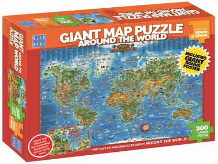 300pc Around the World Giant Map Cheap